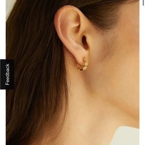 NEW FLORAL DOTTED HOOPS  earrings
